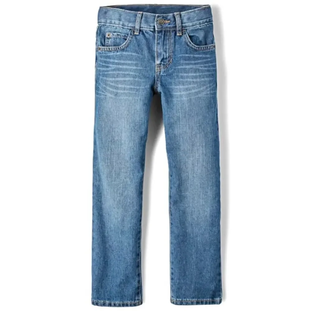 The Children's Place Girls Blue Denim Straight Leg Jeans Youth Size 12 Slim